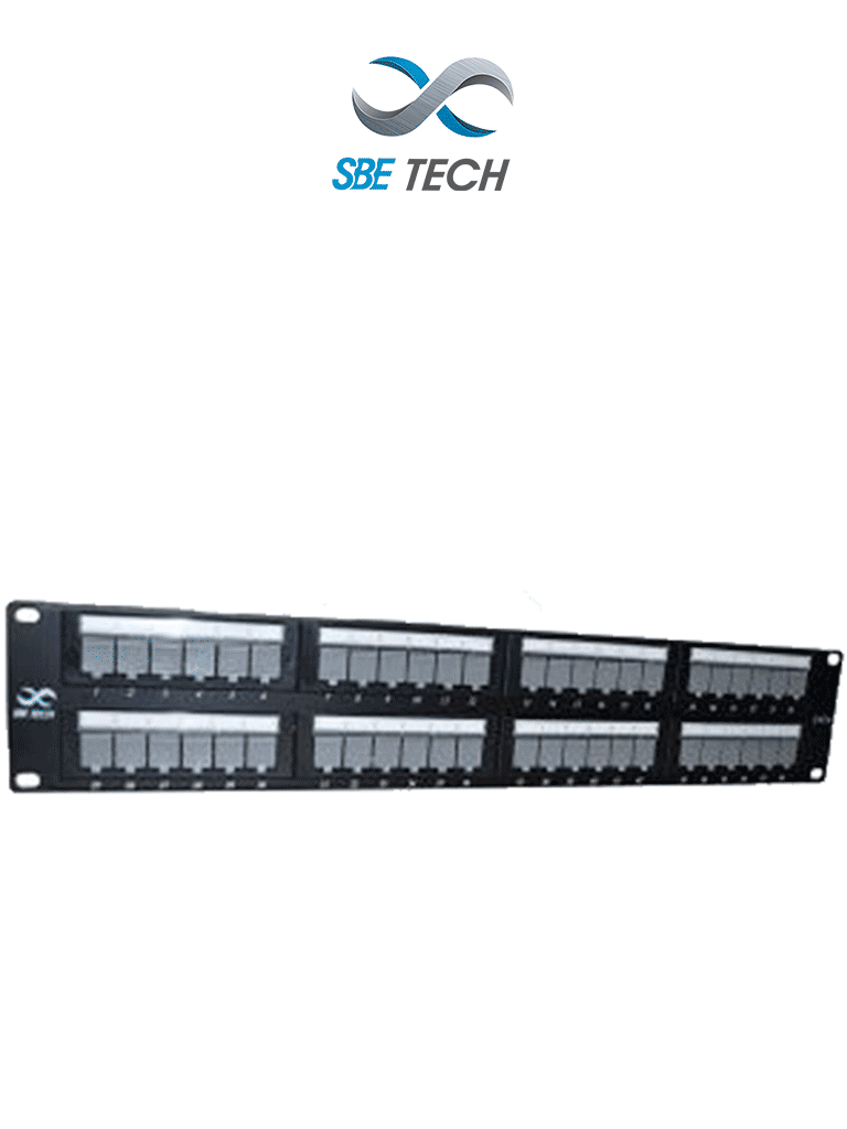 SBETECH PPC648P – Panel de parcheo categoría 6 con 48 puertos, cumple