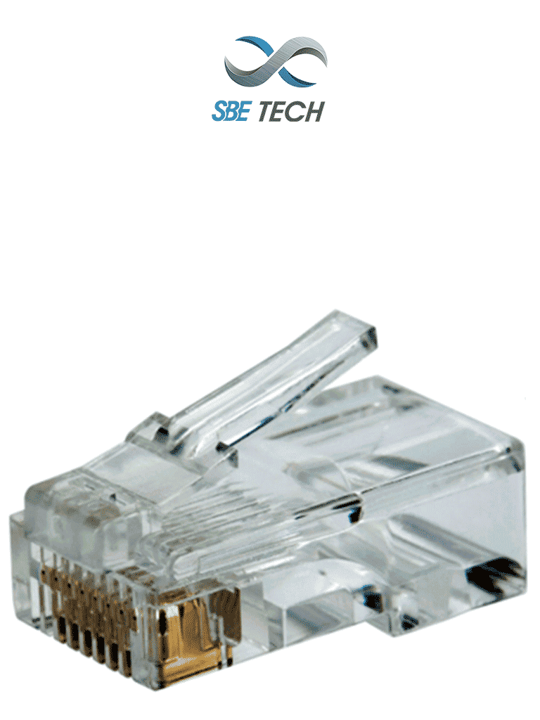 SBETECH PLUGRJ45C6 – Conector plug RJ45 para cable UTP CAT 6 con recub