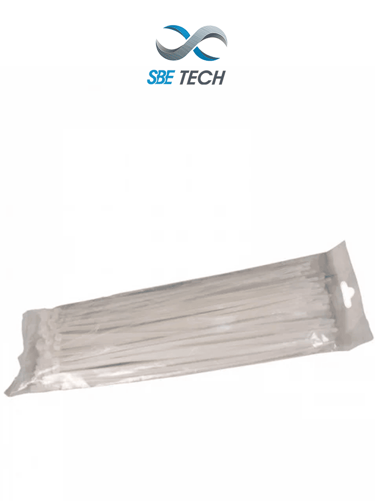 SBETECH CN48X450 – Cincho sujetacable 4.8×450 mm color blanco, bolsa c