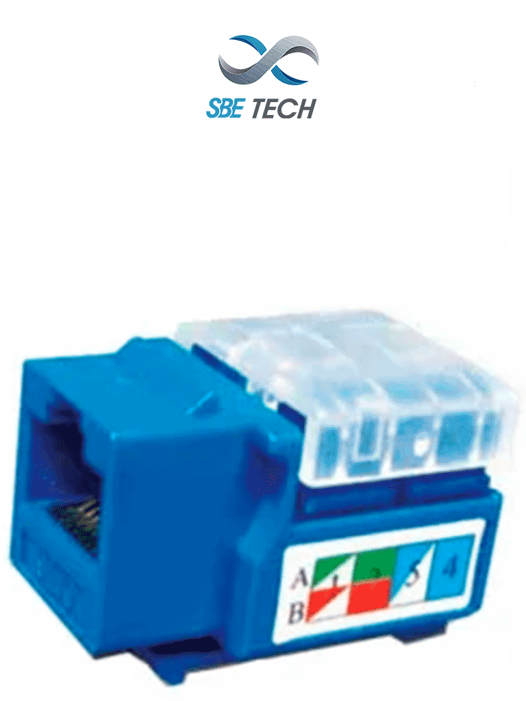 SBETECH 2302BL- Módulo jack keystone RJ45, 8 hilos, CAT 5e, compatible