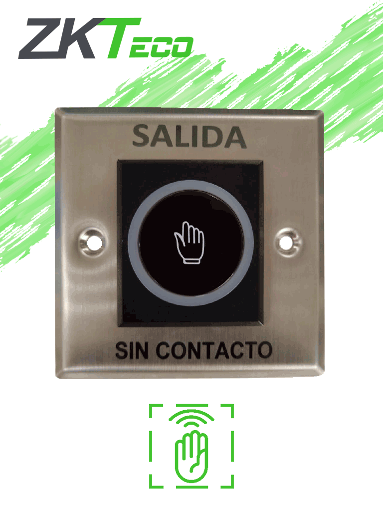 ZKTECO K11B2 – Botón de Salida sin Contacto Salidas NC y NO Rango de D ZKTECO K11B2 – Botón de Salida sin Contacto Salidas NC y NO Rango de D