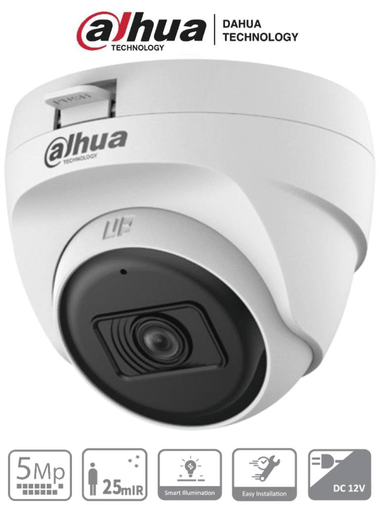DAHUA HAC-T1A51N-U-28-S2 – Cámara Domo de 5 Megapixeles Lente de 2.8mm