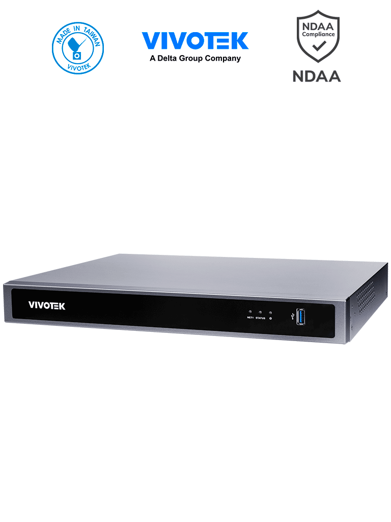 VIVOTEK ND9426P – NVR 16 canales con 2 bahías y 16 puertos PoE GE, ade