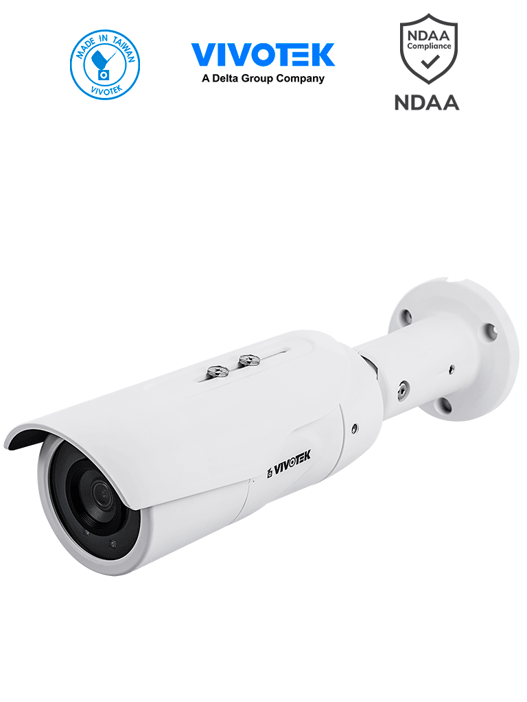 VIVOTEK IB9389-EH-v2 – Cámara IP bullet exterior 5 MP, H.265, lente fi