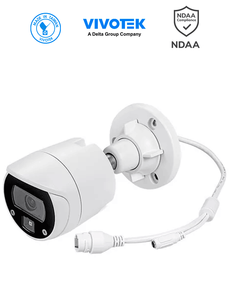 VIVOTEK IB9369 – Cámara IP bullet exterior 2 MP, lente 2.8mm, Smart IR