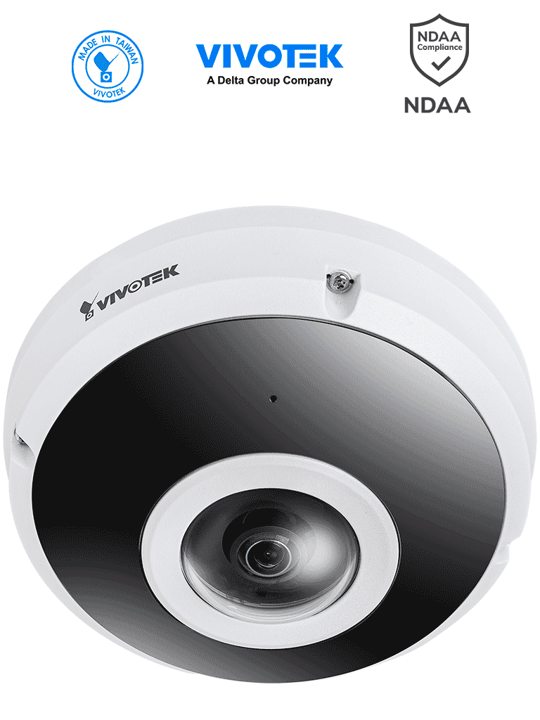 VIVOTEK FE9382-EHV-v2 – Cámara IP fisheye exterior 6 MP, panorámica 36