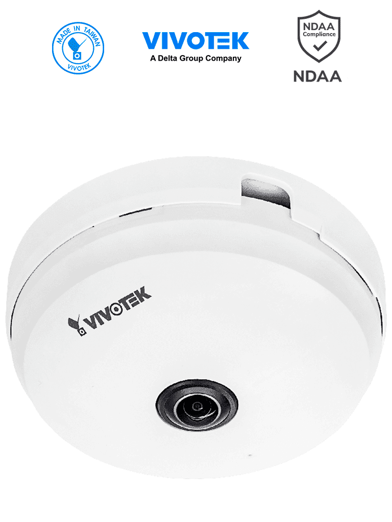 VIVOTEK FE9180-H – Cámara IP fisheye interior 5 MP, visión hemisférica