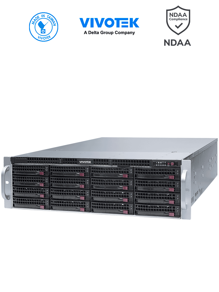 VIVOTEK NR9682-v3 – Grabador NVR 64 canales, 16 bahias, VSS Pro integr