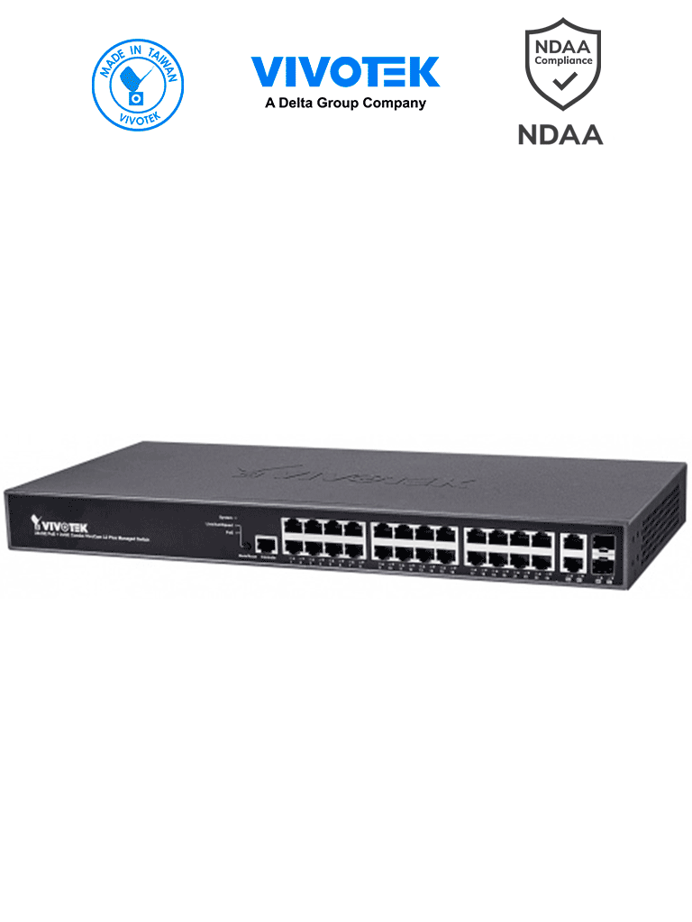 VIVOTEK AW-GEV-264B-370 – Switch PoE Administrable con 24 puertos PoE