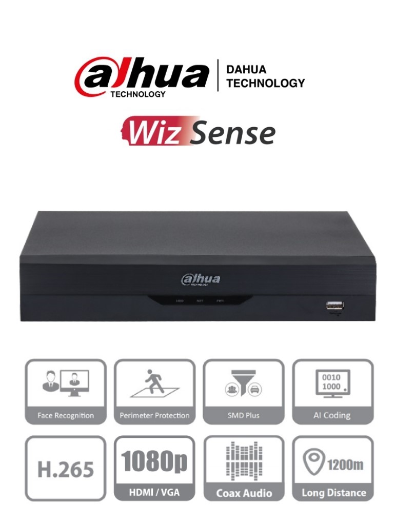 DAHUA XVR5108HS-I2 (I3) – DVR de 8 Canales 5 Megapixeles Lite WizSense DAHUA XVR5108HS-I2 (I3) – DVR de 8 Canales 5 Megapixeles Lite WizSense