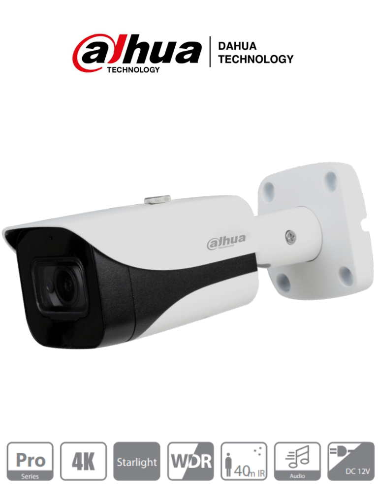 DAHUA HAC-HFW2802E-A-036 – Camara Bullet 4k Starlight 8 Megapixeles Le