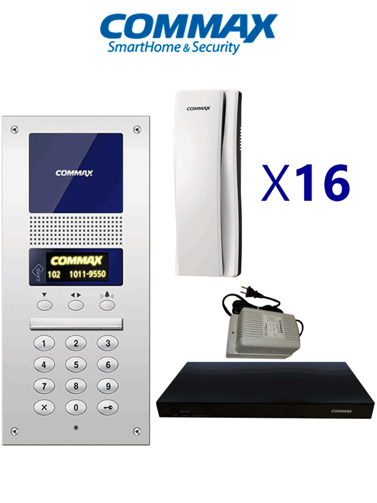 COMMAX AUDIOGATE16PAK – Paquete de Audioportero departamental sistema