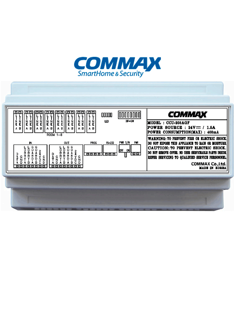 COMMAX CCU208AGF – Distribuidor de piso para sistema de audio portero