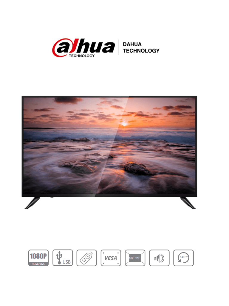 DAHUA LM43-F200 -Pantalla profesional de 43″ FHD, ideal para sistemas
