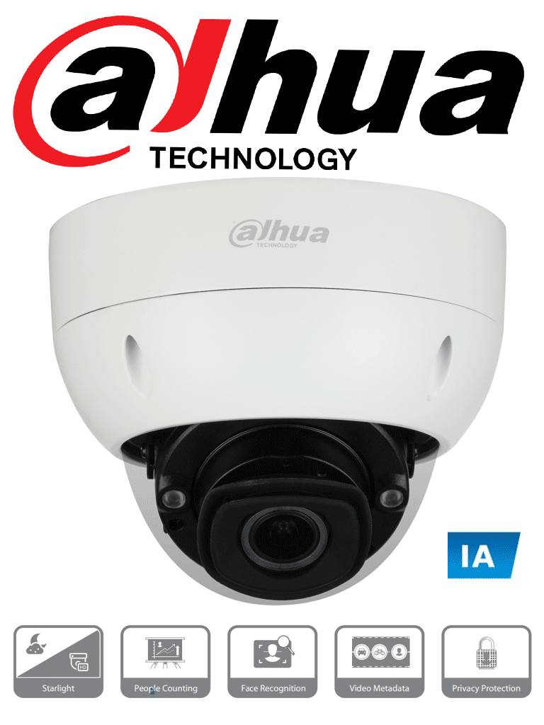 DAHUA IPC-HDBW7442HN-ZFR-0832- DC – Cámara IP Domo Antivandálica Resol