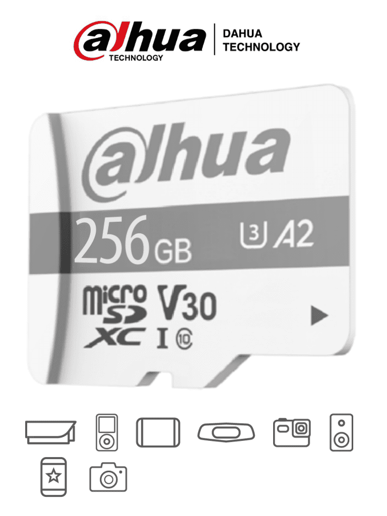 DAHUA TF-P100 256G – Dahua Memoria Micro SD de 256 GB UHS-I C10 U3 V30