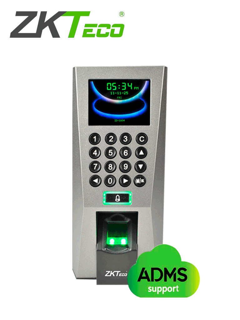 ZKTECO F18MF – Control de Acceso y Asistencia 3000 Huellas 5000 Tarjet