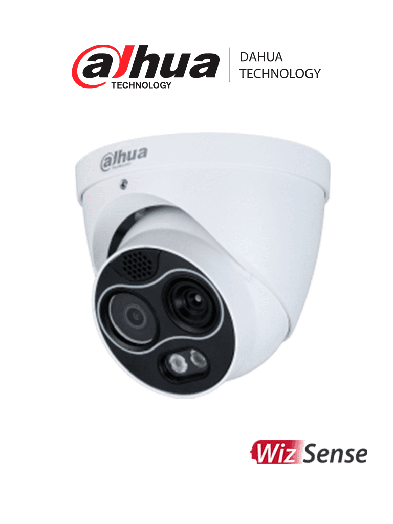 DAHUA DH-TPC-DF1241N-D3F4 – Cámara IP Domo Térmica Lente Dual WizSense