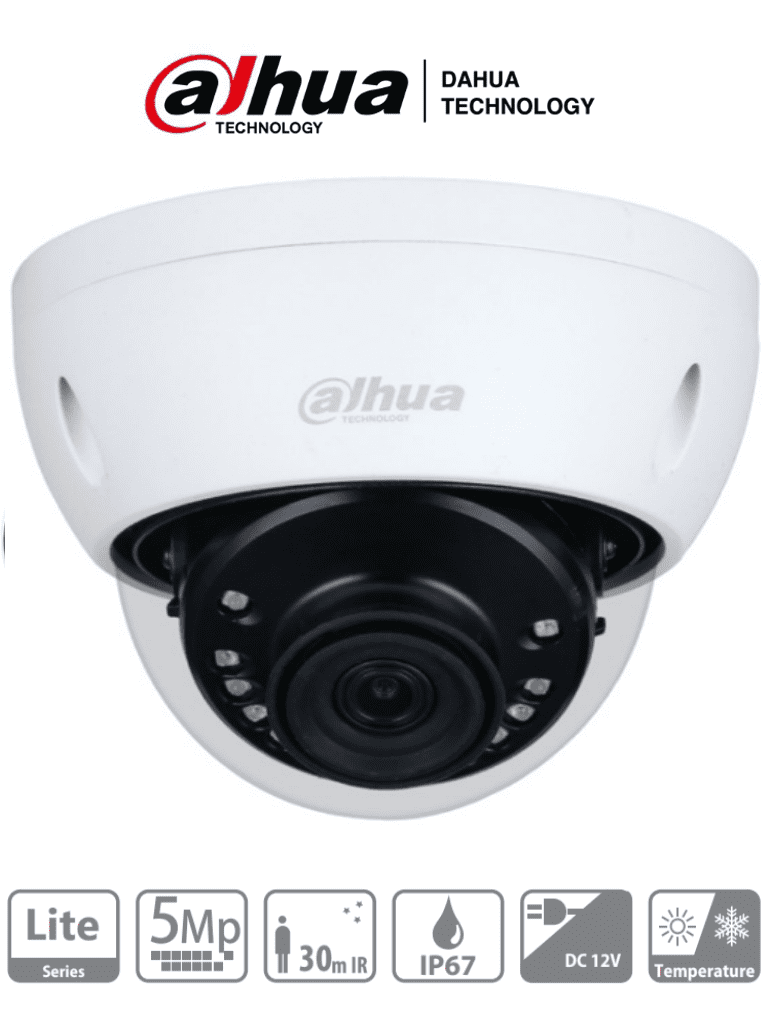 DAHUA HAC-HDBW1500E-28 – Cámara Domo de 5 Megapixeles Antivandalica Le