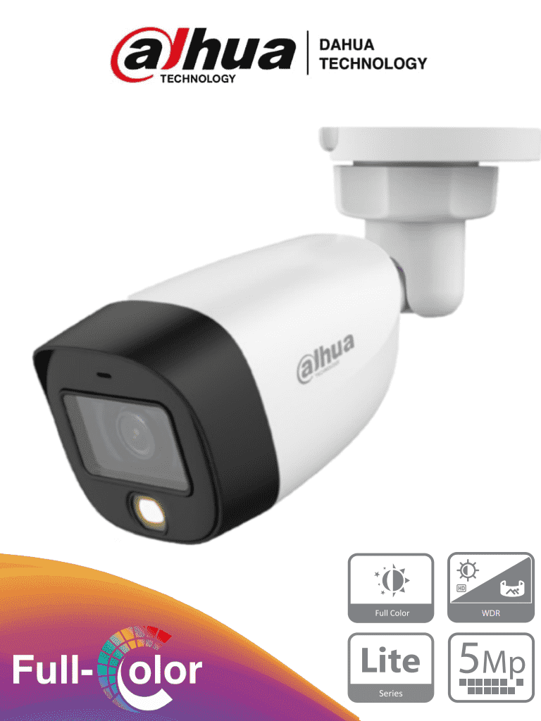 DAHUA HAC-HFW1509C-LED-28 – Cámara Bullet Full Color de 5 Megapixeles