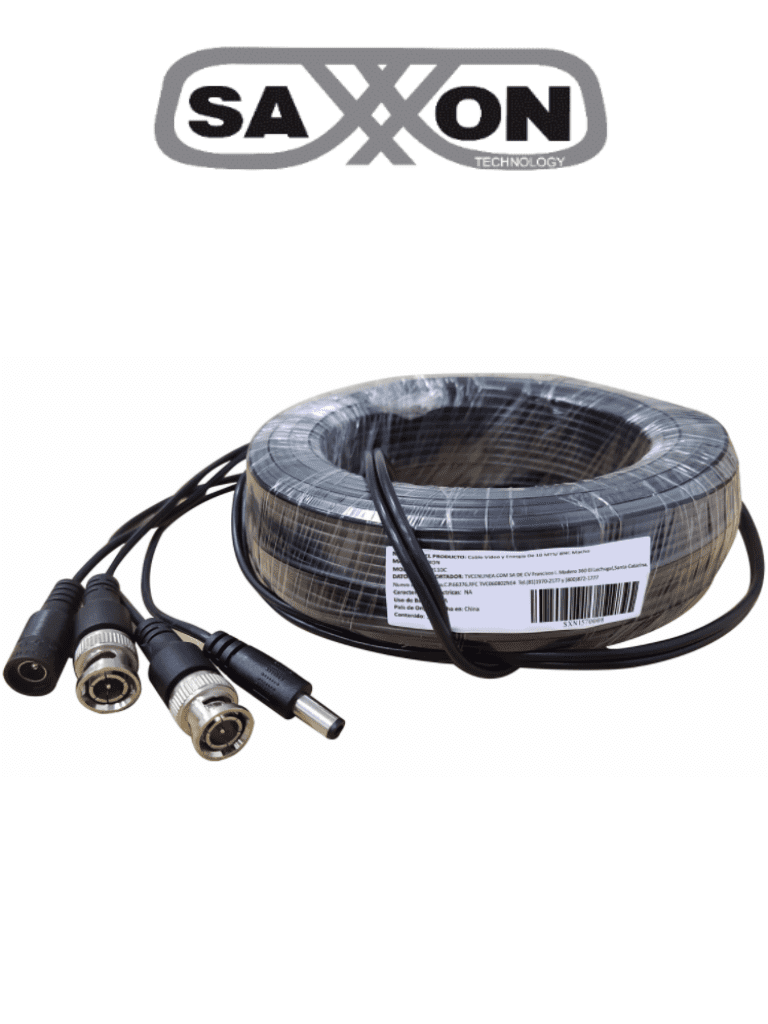 SAXXON WB0120C – Cable de 20 Metros Armado para Video y Energia Para C SAXXON WB0120C – Cable de 20 Metros Armado para Video y Energia Para C