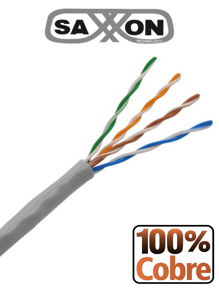 SAXXON OUTPCAT5E100M – Bobina de Cable UTP Cat5e 100 Cobre 100 Metros