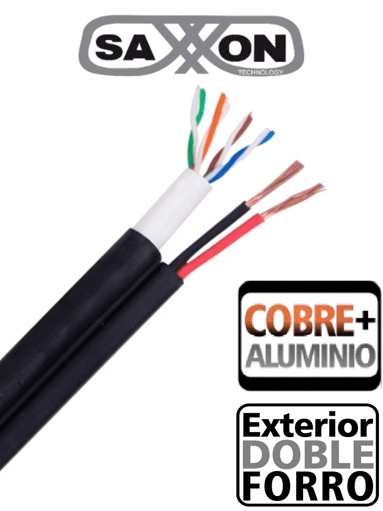 SAXXON OUTP5ECCAEXT2E – Bobina de Cable UTP Cat5e Siames 305 Metros Us