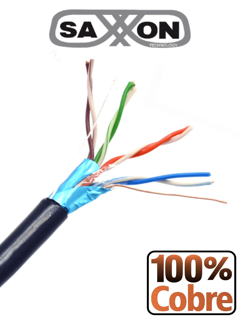 SAXXON OFTPCAT5ECOPE305N – Bobina de Cable FTP Cat5e 100 Cobre 305 Met
