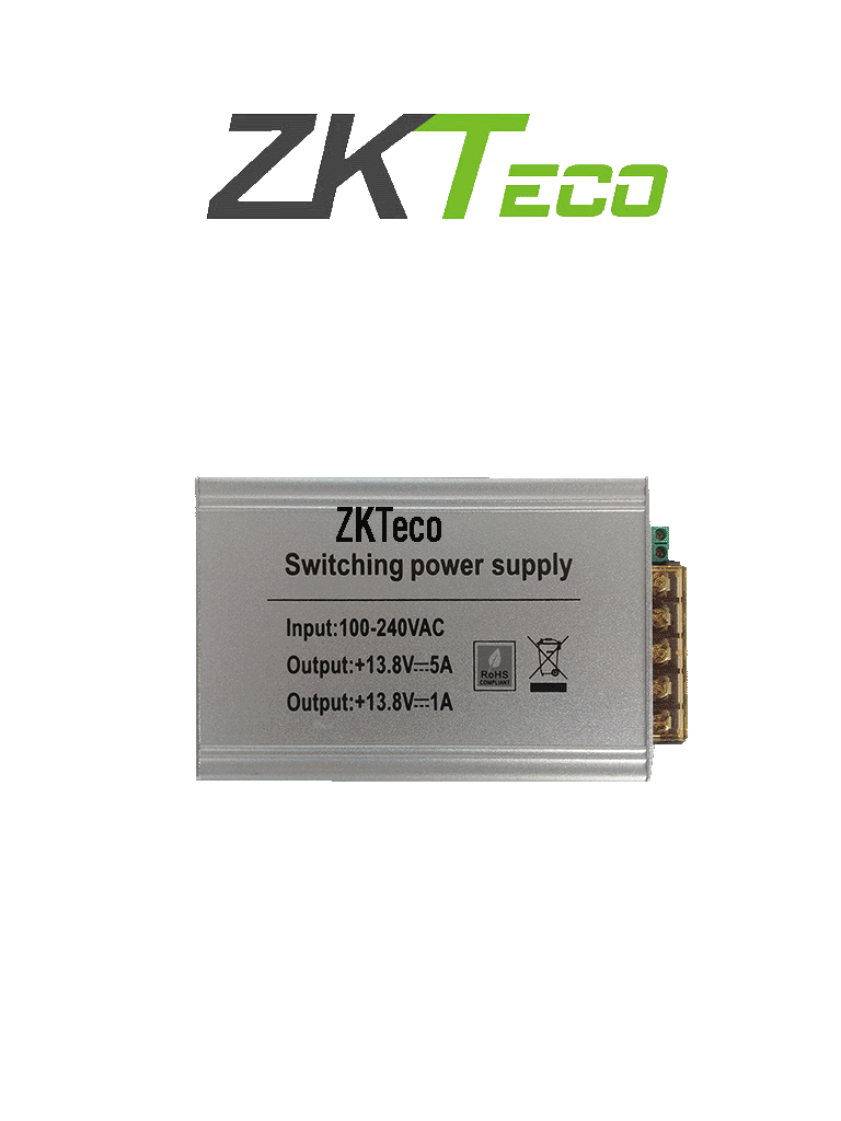 ZKTECO TPM005B – Fuente de Poder para Gabinete ZKTECO 110V de Entrada