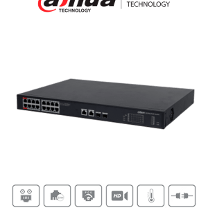 DAHUA PFS3220-16GT-190 – Switch Poe de 16 Puertos Gigabit Poe Intelige DAHUA PFS3220-16GT-190 – Switch Poe de 16 Puertos Gigabit Poe Intelige