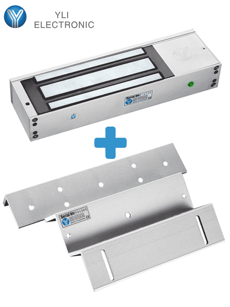 YLI YM750TPACK – Paquete de Cerradura Magnética YM750TLED con Soporte YLI YM750TPACK – Paquete de Cerradura Magnética YM750TLED con Soporte