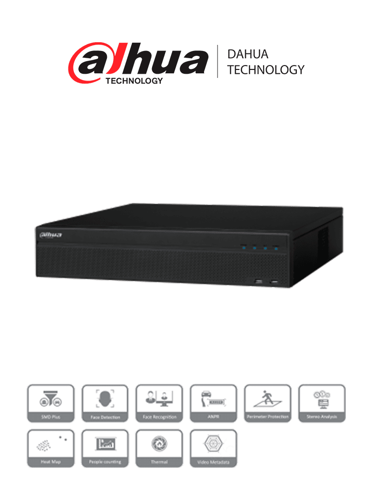 DAHUA NVR5832-16P-4KS2E – NVR 32 Canales IP 4K H265+ Rendimiento 320 M