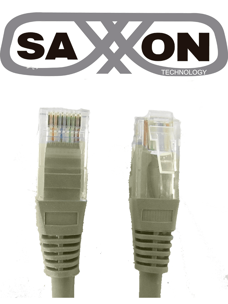SAXXON P62UG – Cable patch cord UTP 2 metros CAT 6 Color gris. TCE1190