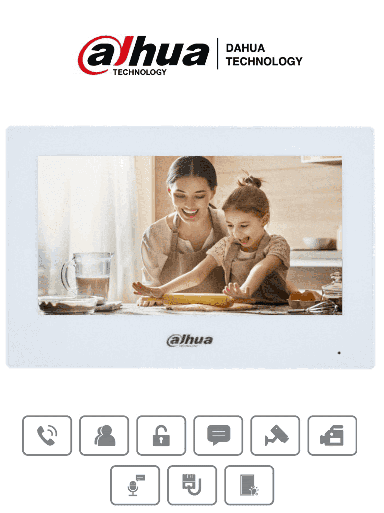 DAHUA VTH2621GW-P – Monitor IP Touch de 7 Pulgadas Serie Lite Blanco P