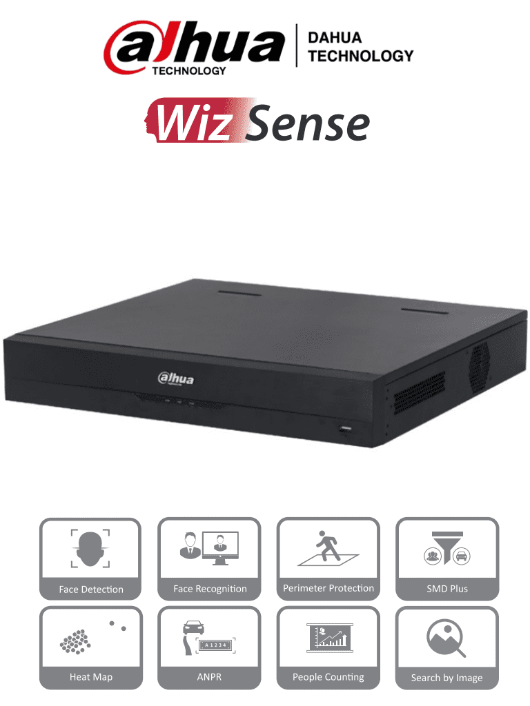DAHUA NVR4416-16P-4KS2 I – NVR de 8 Megapixeles 16 Canales IP WizSense