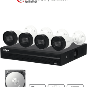 DAHUA KITNVR1104HS-P+4C1TB- Kit IP de 4 canales con NVR con 4 puertos DAHUA KITNVR1104HS-P+4C1TB- Kit IP de 4 canales con NVR con 4 puertos
