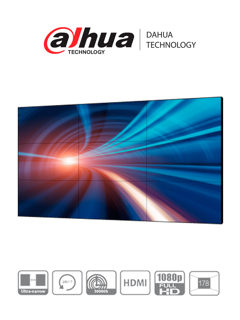 Dahua LS460UCM-EF – Pantalla Full HD para Videowall de 46 Pulgadas Pan