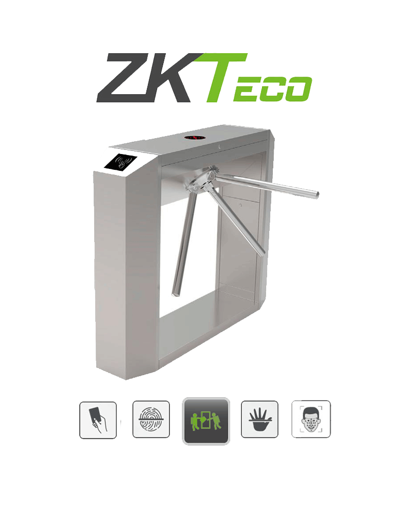 ZKTECO TS200 – Torniquete Bidireccional Acero SUS304 Desbloqueo de Seg