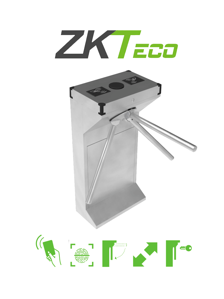 ZKTECO TS1000D – Torniquete Bidireccional Acero SUS304 110V 25 a 30 x