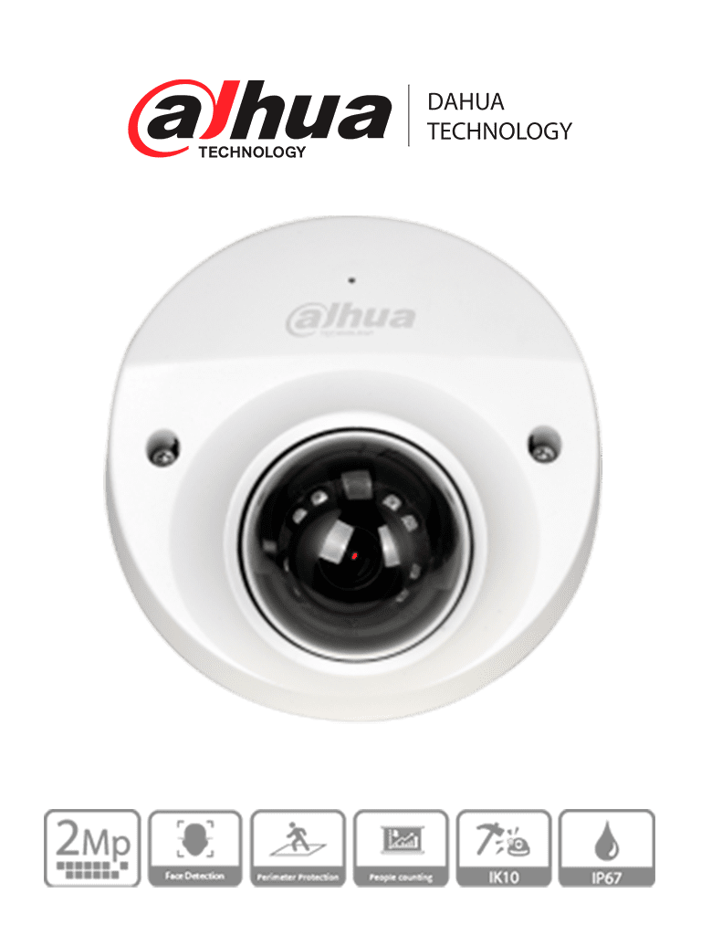 DAHUA IPC-HDBW5241F-M-SA – Camara IP Domo de 2 Megapixeles para NVR Mo