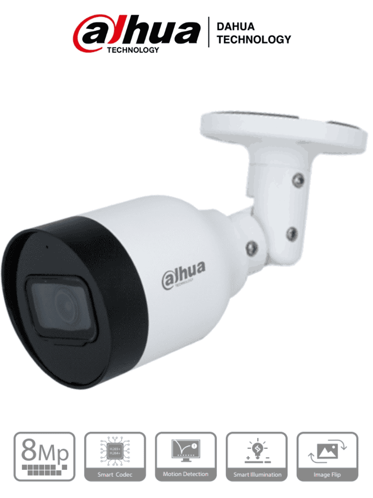 DAHUA IPC-HFW1830S-S6 – Camara IP Bullet 4k 8 Megapíxeles Lente de 2.8