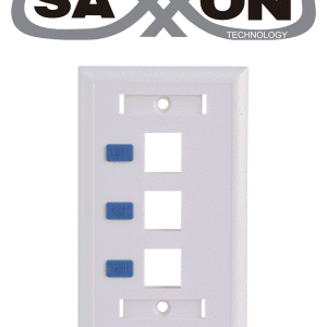 SAXXON A1753E – Placa de pared Vertical 3 Puertos tipo keystone Color SAXXON A1753E – Placa de pared Vertical 3 Puertos tipo keystone Color