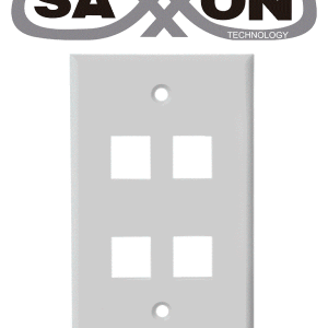 SAXXON A1754A – Placa de pared Vertical 4 Puertos tipo keystone Color SAXXON A1754A – Placa de pared Vertical 4 Puertos tipo keystone Color