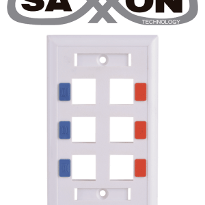 SAXXON A1756E – Placa de pared Vertical 6 Puertos tipo keystone Color SAXXON A1756E – Placa de pared Vertical 6 Puertos tipo keystone Color