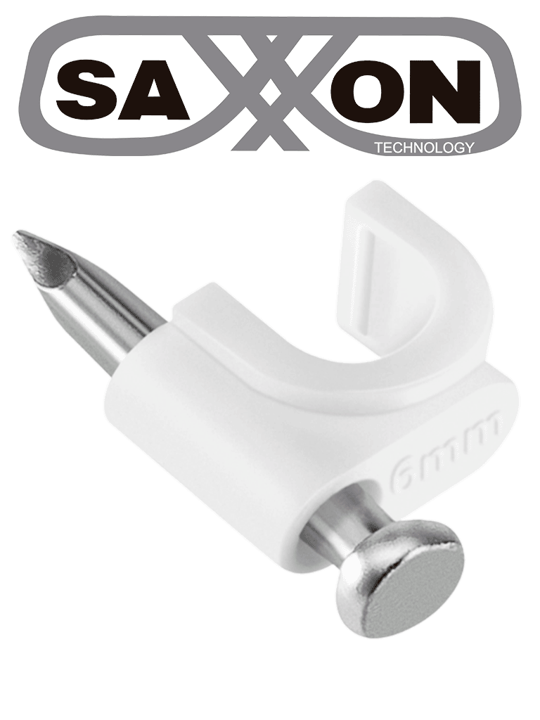 SAXXON GRA955B – Bolsa de 50 grapas de pared Color blanco Diametro: 6m SAXXON GRA955B – Bolsa de 50 grapas de pared Color blanco Diametro: 6m