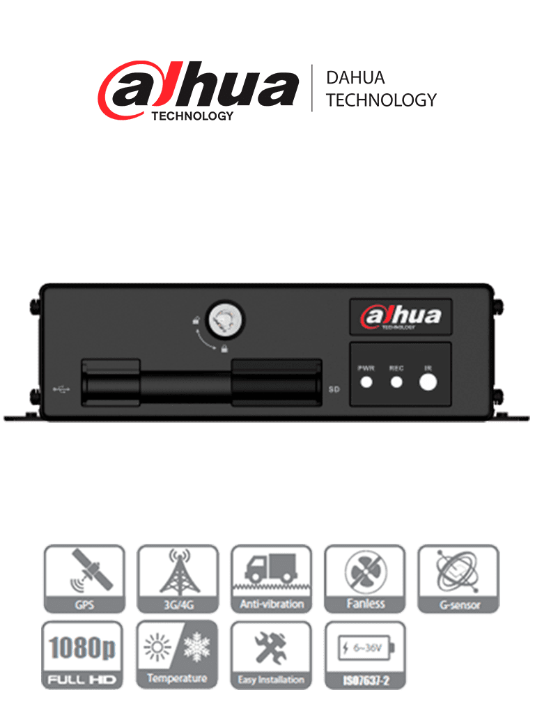 DAHUA DHI-MXVR1004-GCI – DVR Movil de 4 Canales con Inteligencia Artif