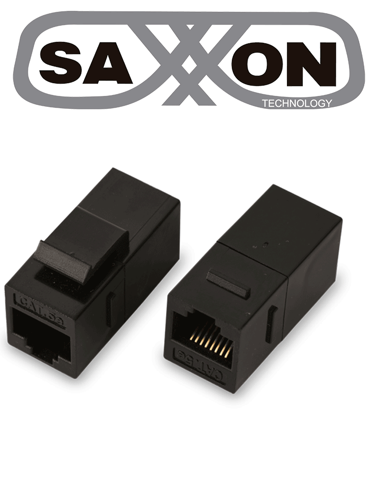SAXXON M225 – Cople RJ45 RJ45 Hembra a RJ45 hembra CAT 5E Color negro.