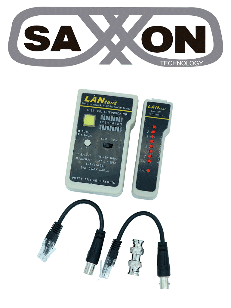 SAXXON G288 – Probador de cables Conectores RJ45 BNC RJ11. TCE338007 – SAXXON G288 – Probador de cables Conectores RJ45 BNC RJ11. TCE338007 –