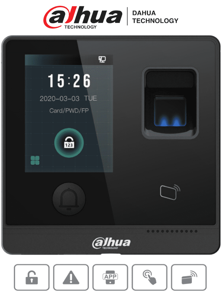 DAHUA ASI1212F-D – Control de Acceso Touch 3,000 Huellas 30,000 Tarjet