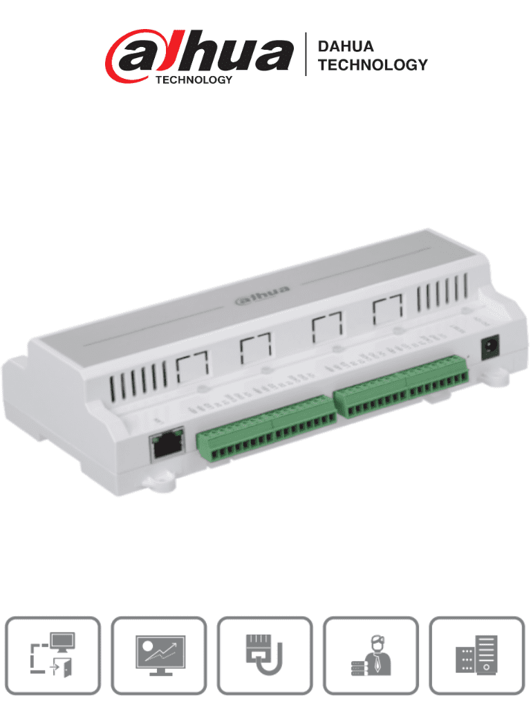 DAHUA ASC1202B-D – Panel de Control de Acceso para 2 Puertas y 4 Lecto